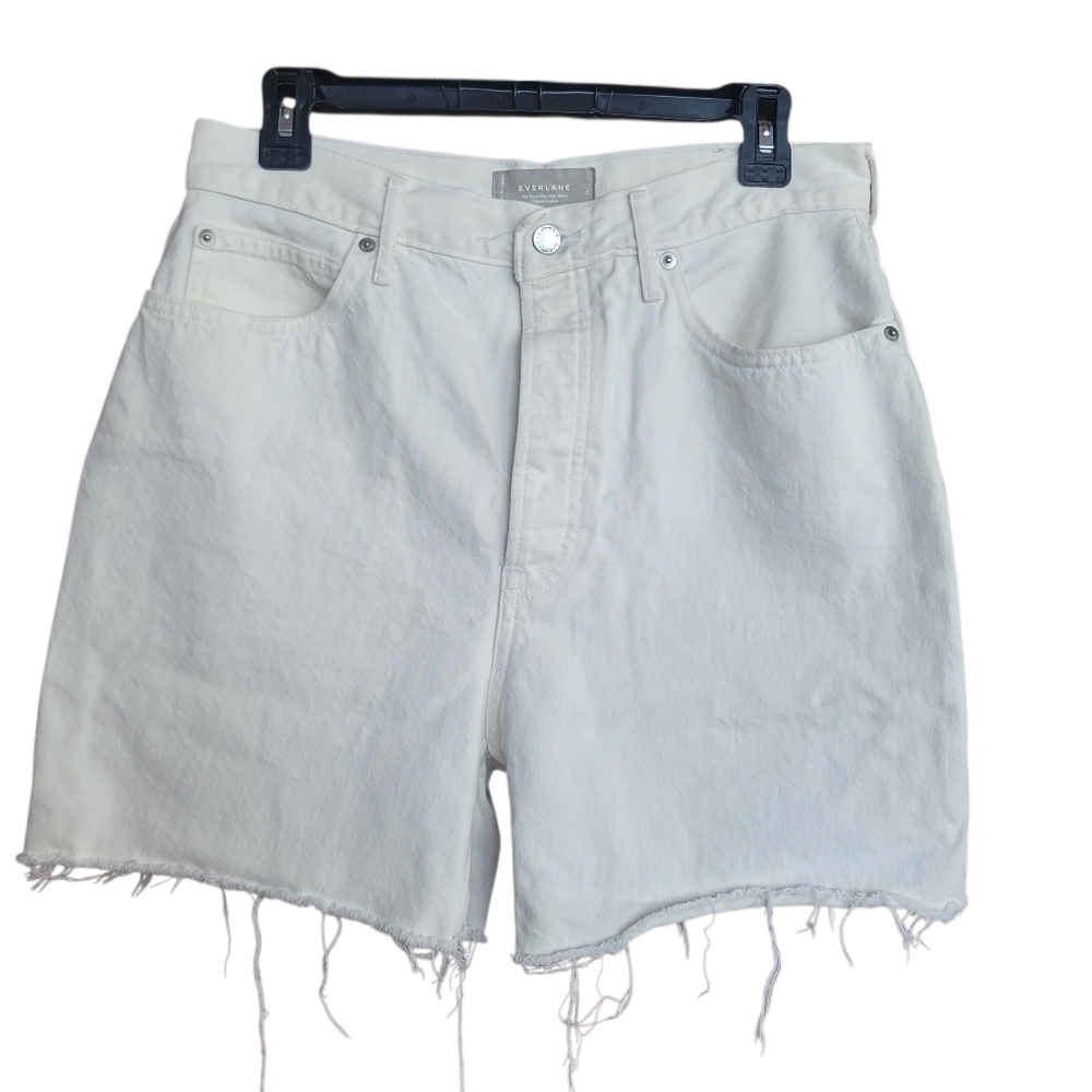 Everlane 31 Shorts Ecru Organic Cotton Cut-offs